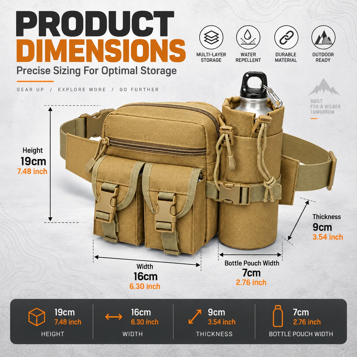 Multifunctional Tactical Fanny - đánh giá và giá Hiking Backpack Waterproof